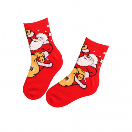 SOKISAHTEL NATALIE punased jõuluvanaga sokid lastele 439