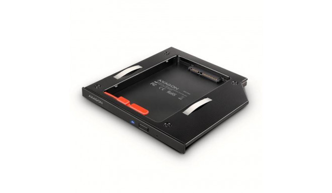 Axagon RSS-CD09 2.5 SSD/HDD caddy into DVD slot 9.5 mm LED ALU interface cards/adapter Internal SATA