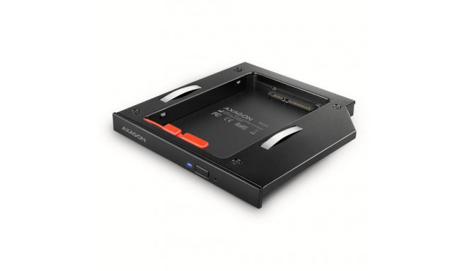 Axagon RSS-CD12 2.5 SSD/HDD caddy into DVD slot 12.7 mm LED ALU interface cards/adapter Internal SAT