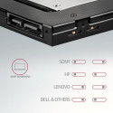 Axagon RSS-CD12 2.5 SSD/HDD caddy into DVD slot 12.7 mm LED ALU interface cards/adapter Internal SAT