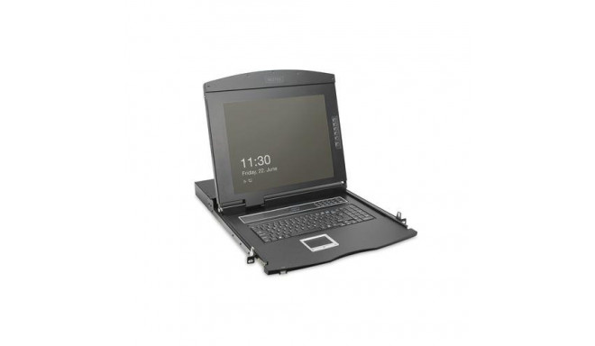 Digitus 19&quot; HD LCD KVM console, 16-port Cat 5, German keyboard