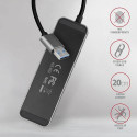 Axagon HUE-MSA Superspeed USB-A Switch Hub 4x USB 3.0 aktiv - 20cm schwarz USB 3.2 Gen 1 (3.1 Gen 1)