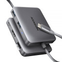 Axagon N HMC-5HL USB 5Gbps hub 2x USB-A HDMI 4k/60Hz RJ-45 GLAN PD 100W kabel USB-C Wired USB 3.2 Ge