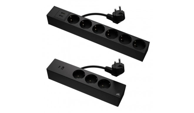 Corsair CF-9500008-EU power extension 6 AC outlet(s) Indoor Black