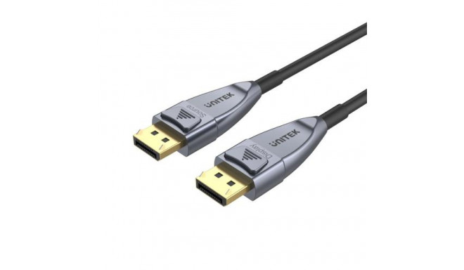 UNITEK C1617GY DisplayPort cable 15 m Black, Silver