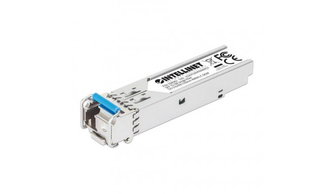 Intellinet Gigabit Fiber WDM Bi-Directional SFP Optical Transceiver Module 1000Base-BX-U (LC) Single