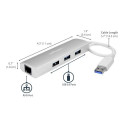 StarTech.com 3-Port Portable USB 3.0 Hub plus Gigabit Ethernet - Built-In Cable~3-Port Portable USB 