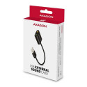 Axagon ADA-12 USB 2.0 Stereo Audio Mini-Adapter 15 cm Kabellänge - Kabel - Audio/Multimedia 2.0 chan