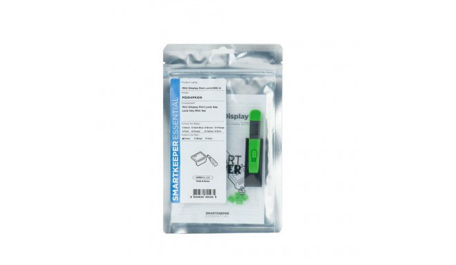 Smartkeeper MD04PKGN port blocker Port blocker + key Mini DisplayPort Green Plastic 1 pc(s)