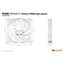 be quiet! Pure Wings 3 140mm PWM high-speed White Computer case Fan 14 cm 1 pc(s)