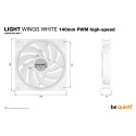 be quiet! Light Wings White | 140mm PWM high-speed Triple-Pack Computer case Fan 14 cm 3 pc(s)