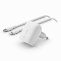 "Belkin Dual 20W USB-C Ladegerät incl. Lightning, weiß"