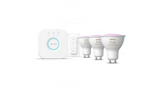 "Philips Hue White & Color Ambiance GU10 Dreierpack Starterset inkl DS"