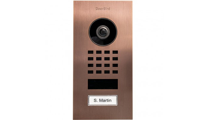 "DoorBird D1101V Unterputz Bronze-Optik als PVD Beschichtung"