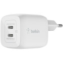 "Belkin 45W Dual USB-C GaN Ladegerät Power Deliver, PPS, white"