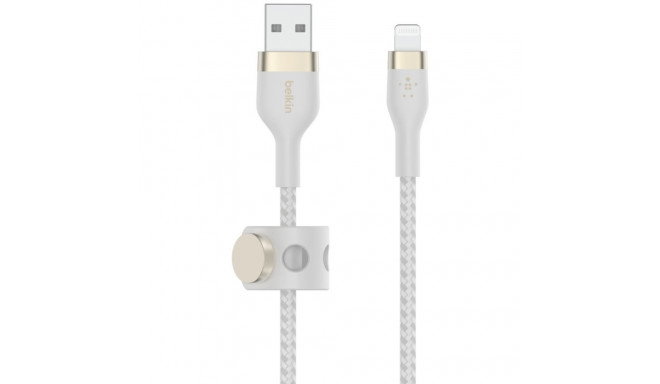 "Belkin PRO Flex Lightning/USB-A Kabel, Apple zert., 3m, weiß"