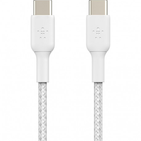 "Belkin geflochtenes USB-C/USB-C 2.0 Kabel, 2m, weiß,Doppelpack"