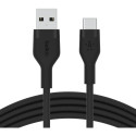 "Belkin Flex USB-A/USB-C Silikon-Kabel, 2m, schwarz"