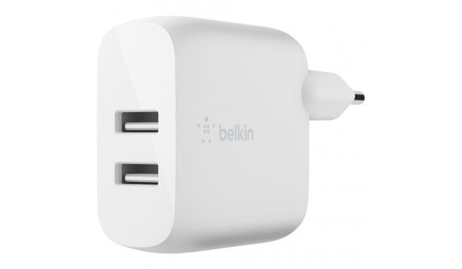 "Belkin Dual USB-A Ladegerät, 24W, weiß"