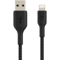 "Belkin Lightning Lade/Sync Kabel ummantelt mfi 15cm schwarz"