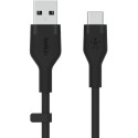 "Belkin Flex USB-A/USB-C Silikon-Kabel, 1m, schwarz"