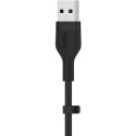 "Belkin Flex USB-A/USB-C Silikon-Kabel, 1m, schwarz"