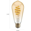 "Hombli smarte Filament Glühbirne, ST64, E27, CCT, Amber"