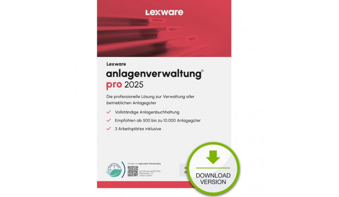 "Lexware Anlagenverwaltung Pro 2025 - 1 Device, ABO - ESD -DownloadESD"