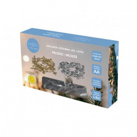 Goodbuy Light garland LED| kuldsed lehed | soe valge valgus