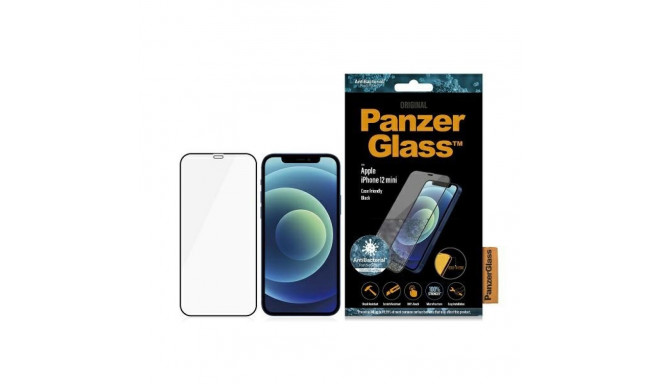 PanzerGlass E2E Super+ iPhone 12 Mini ümbris sõbralik antibakteriaalne mikrofraktuurne must