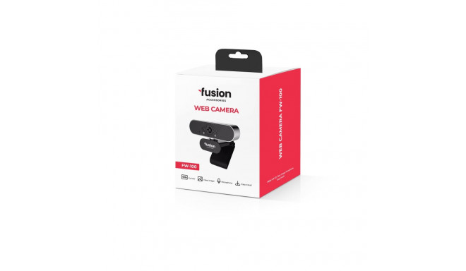 Fusion FW-100 WEB camera USB 2.0 | 1080p | HD microphone|  black