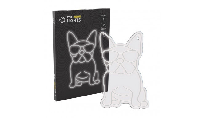 Manta SNL66WH Style Neon Lights FRENCH BULLDOG White