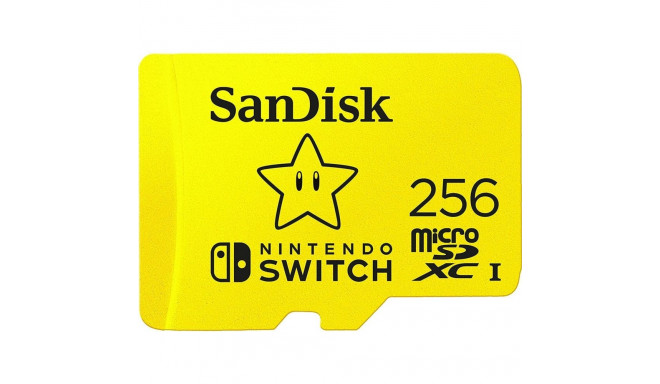 SanDisk microSDXC kaart Nintendo Switchi jaoks 256GB 100MB/s Lugemine 90MB/s Kirjutamine V30 U3 C10 