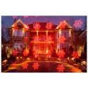 Waterproof laser projector for garden and home - projection of snowflakes and stars