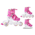 Roller skates-rollers-skates adjustable Smj sport Combo Hearts 3in1 Led Jr HS-TNK-000011510 (30-33)