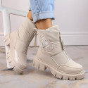 Filippo W PAW498B insulated zippered snow boots, beige (40)