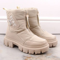 Filippo W PAW498B insulated zippered snow boots, beige (40)