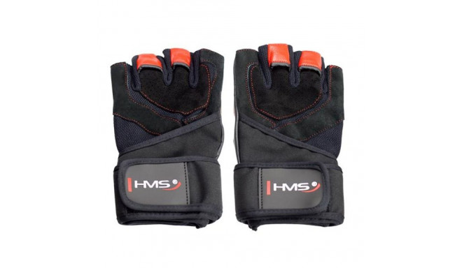 Black / Red HMS RST01 rS gym gloves