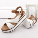 Vinceza W JAN303 white wedge sandals (40)