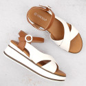 Vinceza W JAN303 white wedge sandals (40)