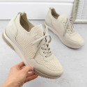 Comfortable Remonte W RKR693 beige sports shoes (36)