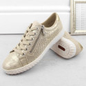 Comfortable leather shoes Rieker W RKR694, beige (36)