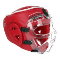 Masters boxing helmet with mask KSSPU-M (WAKO APPROVED) 02119891-M02 (czerwony+L)