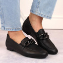 Comfortable leather shoes with a chain Remonte W RKR645, black (38)