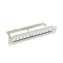 PATCH PANEL BLANK 12 PORT 1U 19" FTP FOR KEYSTONE MODULES GREY LANBERG V2
