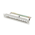 PATCH PANEL BLANK 12 PORT 1U 19" FTP FOR KEYSTONE MODULES GREY LANBERG V2