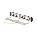 PATCH PANEL BLANK 12 PORT 1U 19" FTP FOR KEYSTONE MODULES BLACK LANBERG V2
