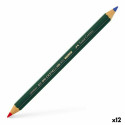 Zīmulis Faber-Castell 873 Color Zils Sarkans (12 gb.)