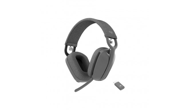 LOGITECH Zone Vibe Wireless Headset full size Bluetooth wireless USB-C via Bluetooth adapter graphit