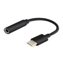 USB Audio Adapter - SAVIO Type 3.1 C to 3.5mm Audio Adapter, Black